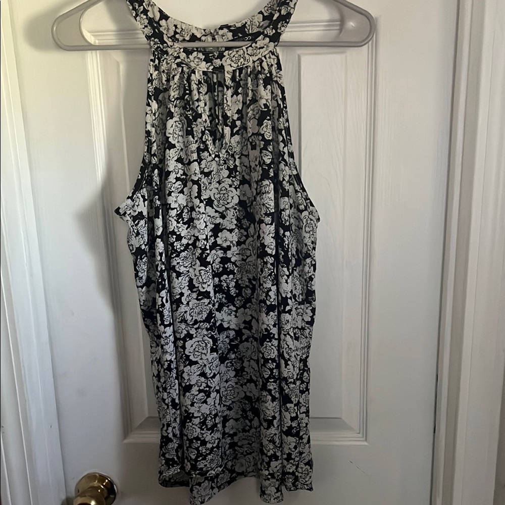 Papermoon Black and Cream Floral Blouse